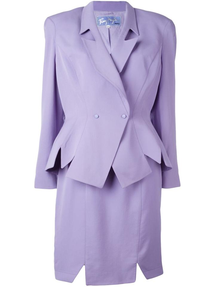 Thierry Mugler Vintage Skirt And Jacket Suit - Pink & Purple