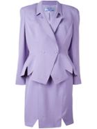 Thierry Mugler Vintage Skirt And Jacket Suit - Pink & Purple