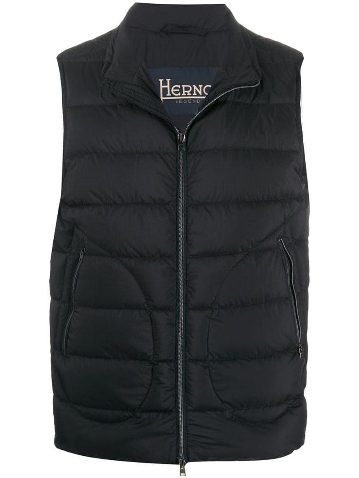 Herno Zipped Gilet Jacket - Black