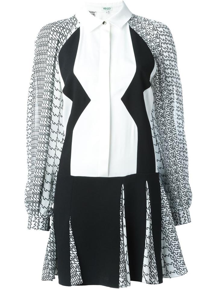 Kenzo Diagonal Stripes Shirt Dress