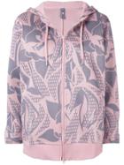 Adidas By Stella Mccartney Printed Hooded Sweatshirt - Pink