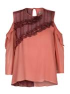 Ruffle Top - Women - Silk - 40, Red, Silk, Lilly Sarti