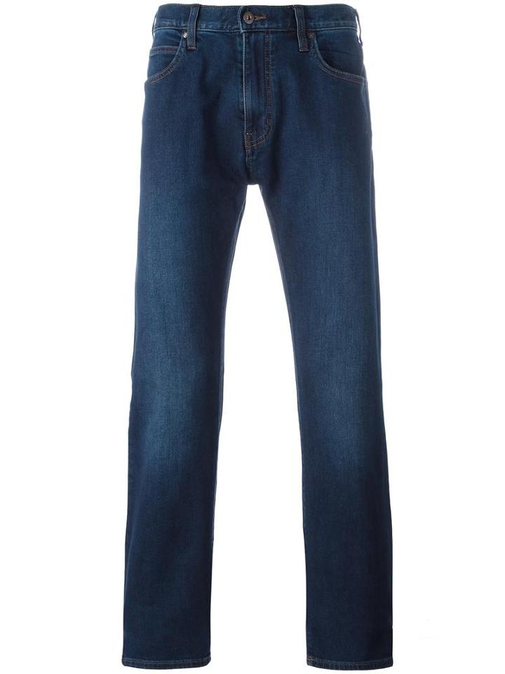 Armani Jeans Straight Jeans, Men's, Size: 36, Blue, Cotton/spandex/elastane