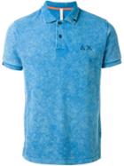 Sun 68 Washed Colour 'small Righe Fluo' Polo Shirt