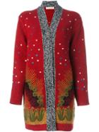 Valentino 'volcano' Cardigan, Women's, Size: Large, Red, Cotton/polyester/cashmere/virgin Wool