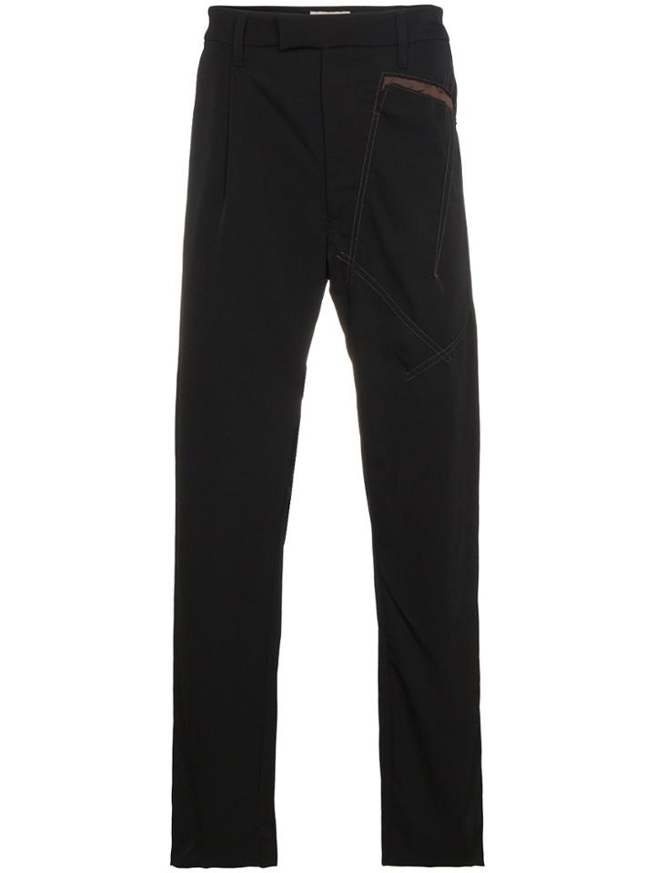 Bed J.w. Ford Wool Trousers With Pocket Detail - Black