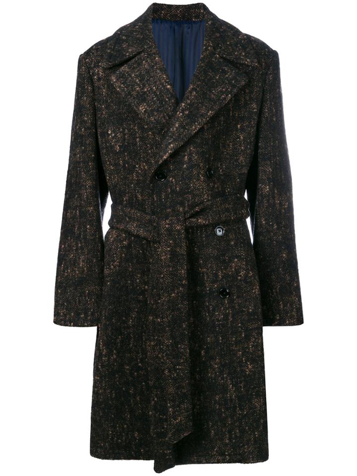 Mp Massimo Piombo Single Breasted Coat - Brown