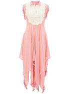 Jw Anderson Bubblegum Beaded Handkerchief Dress - Pink