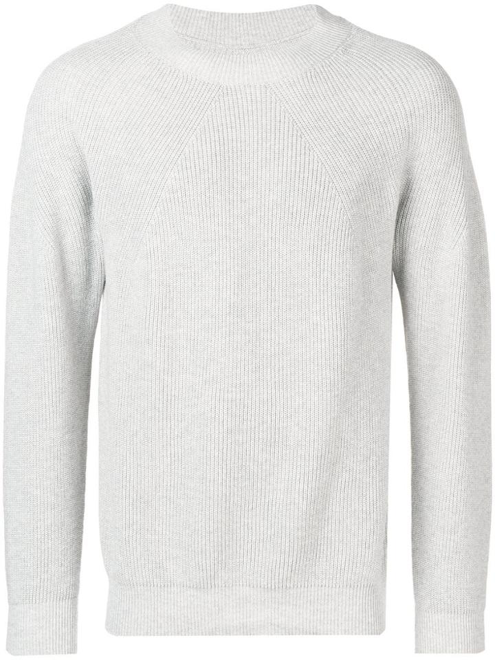 Batoner Knit Crew Neck Jumper - Grey