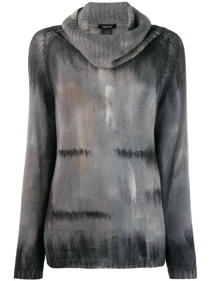 Avant Toi Tie-dye Effect Jumper - Grey