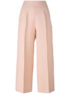 Fendi Cropped Wide Leg Trousers - Pink & Purple