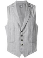 Eleventy Stripe Fitted Waistcoat - Grey