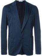 Boglioli Peaked Lapel Blazer, Men's, Size: 52, Blue, Cotton/silk/spandex/elastane/cupro