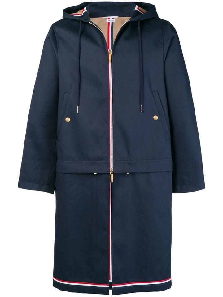 Thom Browne Detachable Mackintosh Swim Parka - Blue