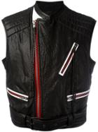 Haider Ackermann Contrast Zip Detail Jacket, Men's, Size: 50, Black, Calf Leather/cotton/rayon