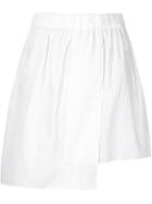 Maison Rabih Kayrouz Asymmetric Striped Skirt, Women's, Size: 40, White, Cotton