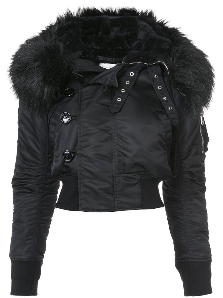 Faith Connexion Cropped Jacket - Black