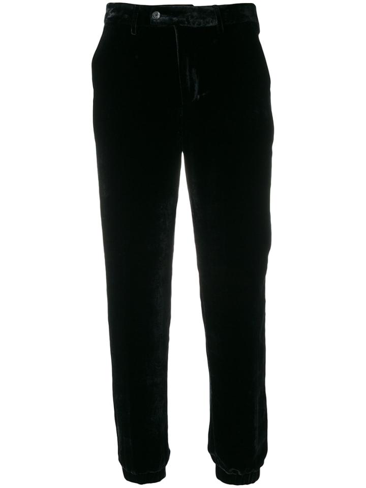 Pt01 Cropped Straight-leg Trousers - Black