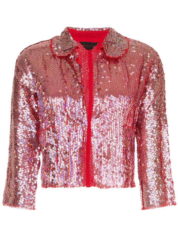 Comme Des Garçons Vintage Iridescent Sequins Jacket - Red