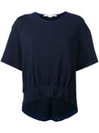 Stella Mccartney - Feather Embroidered T-shirt - Women - Cotton/polyamide/viscose - 40, Blue, Cotton/polyamide/viscose