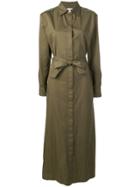 Harris Wharf London Maxi Shirt Dress - Green