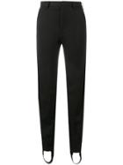 Y / Project Mid-rise Slim-leg Stirrup Trousers - Black