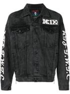 Ktz Embroidered Denim Jacket - Black