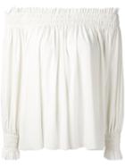 Norma Kamali - Off-the-shoulder Blouse - Women - Polyester/spandex/elastane - Xs, White, Polyester/spandex/elastane