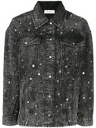 Sandro Paris Embellished Denim Jacket - Black