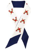 Gucci Heart Guns Print Neck Bow - White