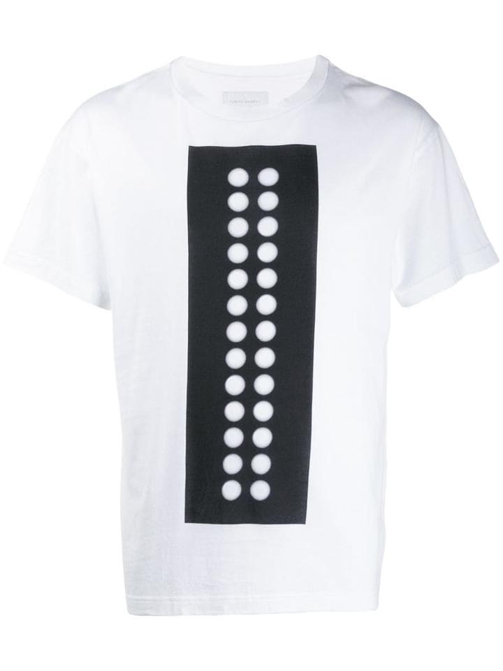 Fumito Ganryu Printed Cotton T-shirt - White