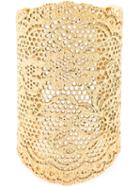 Aurelie Bidermann Large 'vintage Lace' Cuff, Women's, Metallic