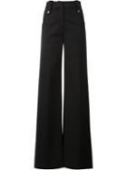 Derek Lam High-waist Wide Leg Trousers, Women's, Size: 38, Black, Cotton/elastodiene/polyamide