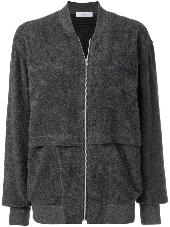 Toga Virilis Zipped Bomber Jacket - Grey