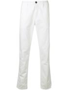 Stone Island Slim-fit Chino Trousers - White