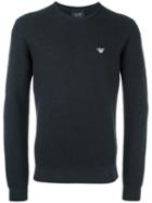 Armani Jeans Chest Logo Jumper, Men's, Size: Xxl, Black, Wool