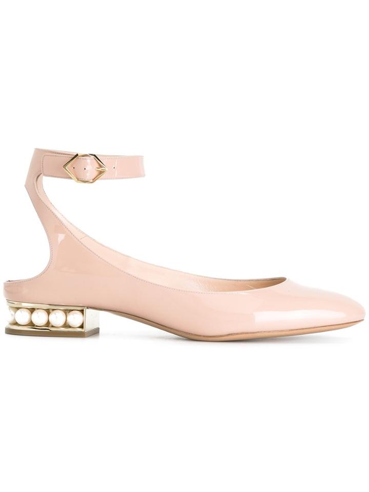 Nicholas Kirkwood 18mm Lola Pearl Ballerinas - Pink & Purple