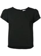 Estnation - Puff Sleeve Crop Top - Women - Polyester - 36, Black, Polyester