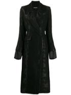 Ann Demeulemeester Slim-fit Double Breasted Coat - Black