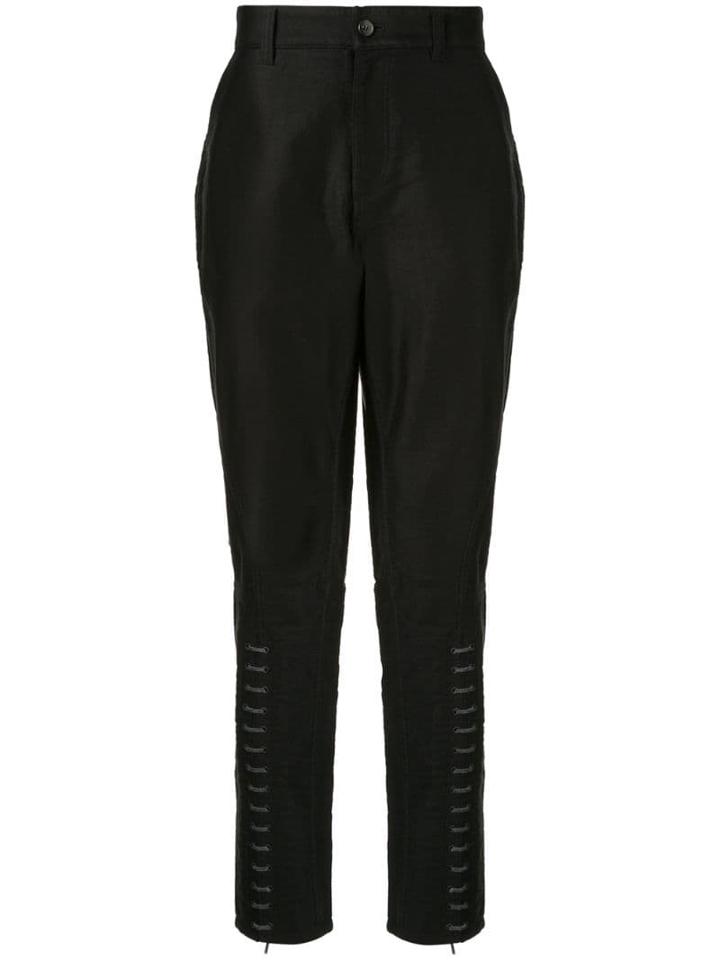 Issey Miyake Pre-owned Lace-up Jodhpurs Trousers - Black