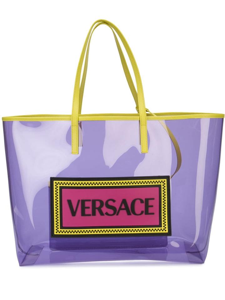 Versace Logo Vinyl Bag - Purple