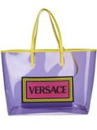 Versace Logo Vinyl Bag - Purple