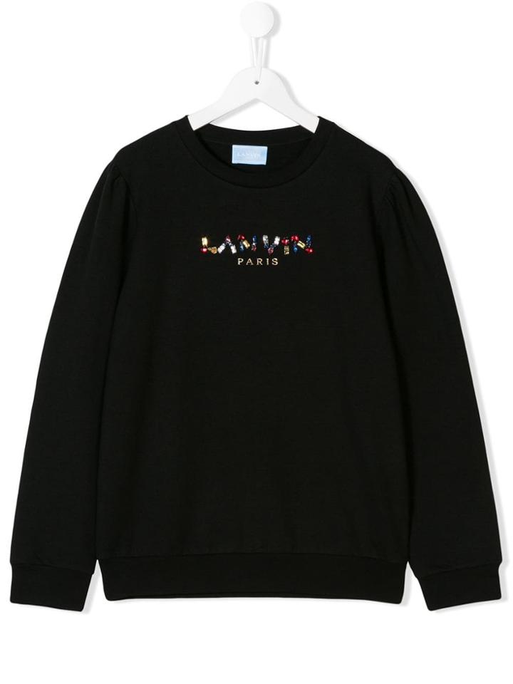 Lanvin Enfant Teen Logo Sweatshirt - Black