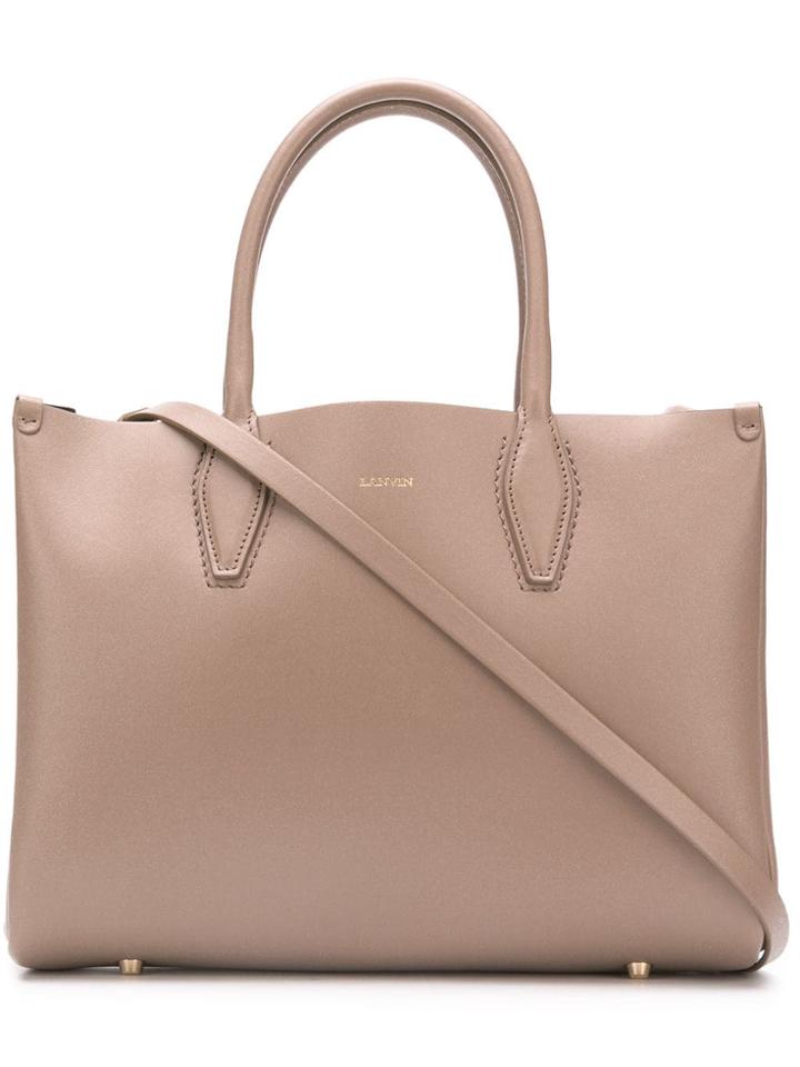 Lanvin Nano Putty-colored Journée Bag - Grey