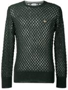 Vivienne Westwood Man Open Knit Jumper, Men's, Size: Small, Green, Cotton/linen/flax/polyamide