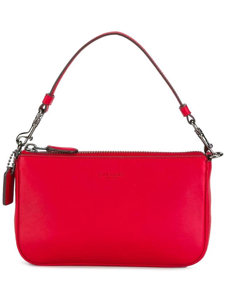 Coach Top Handle Mini Tote, Women's, Red, Calf Leather