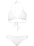 Marysia 'broadway Triangle Top & Brief Bottom' Bikini, Women's, Size: Small, White, Polyamide/spandex/elastane