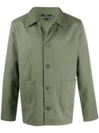 A.p.c. Pointed Collar Shirt Jacket - Green
