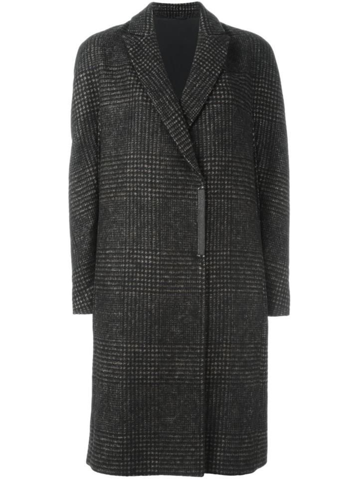 Brunello Cucinelli Checked Knee Length Coat
