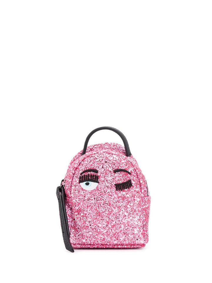 Chiara Ferragni Mini Glitter Backpack - Pink